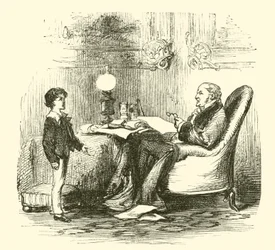 Robert Peel, at oratorical practice with his father